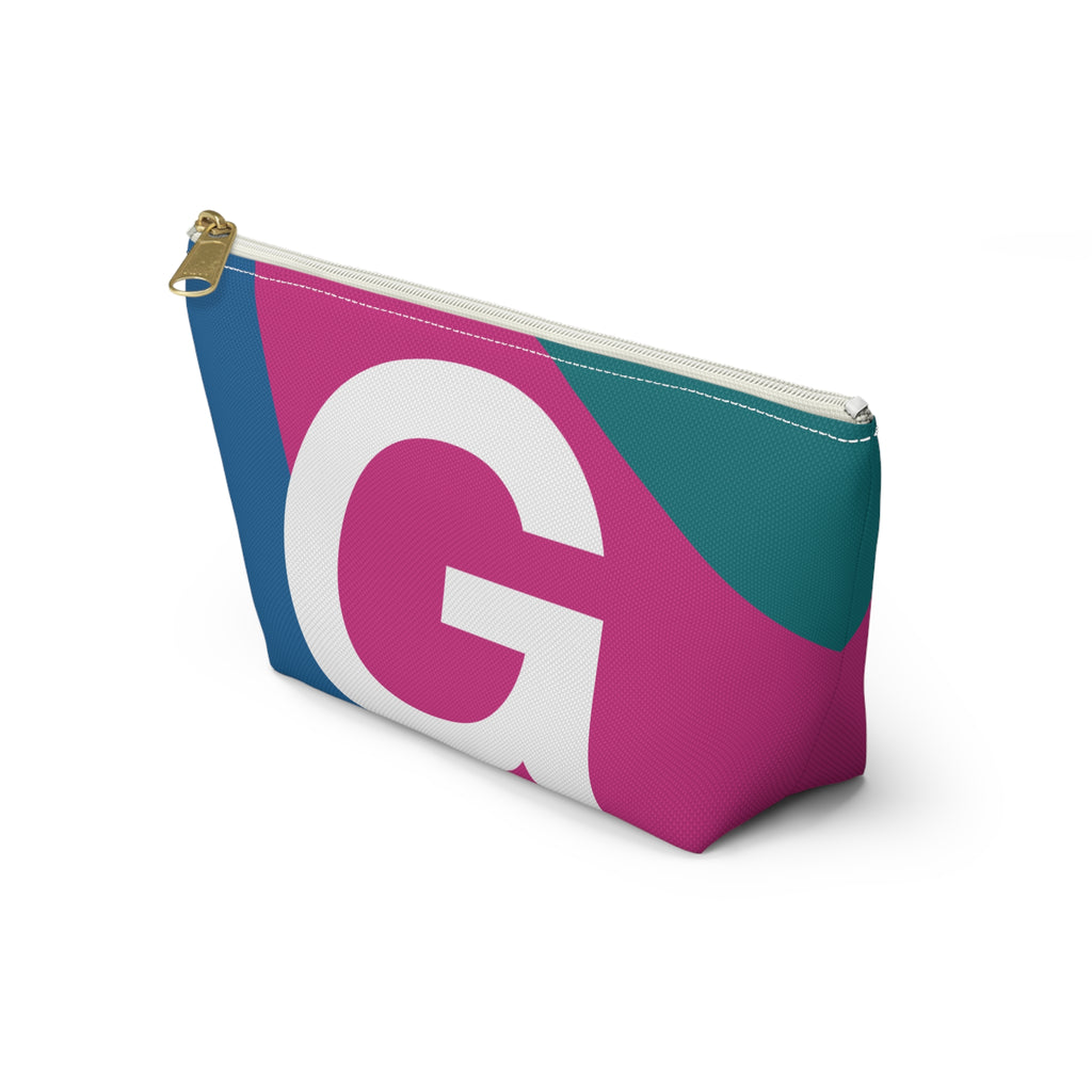 Initials Colorblock Accessory Pouch — Monogram G T-Bottom Cosmetic Bag