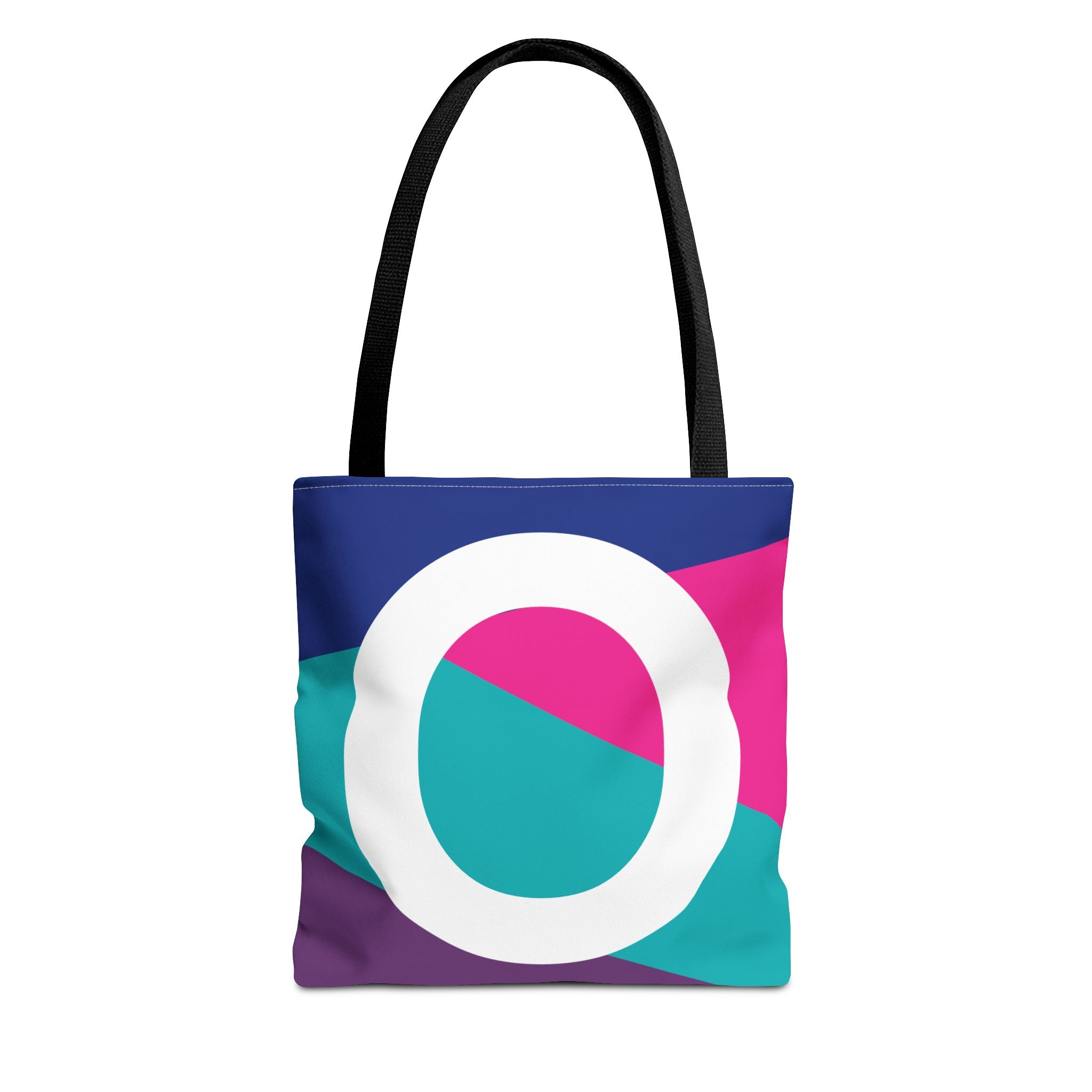 Monogram 'O' Colorblock Tote Bag — Personalized Initial O Shoulder Tote