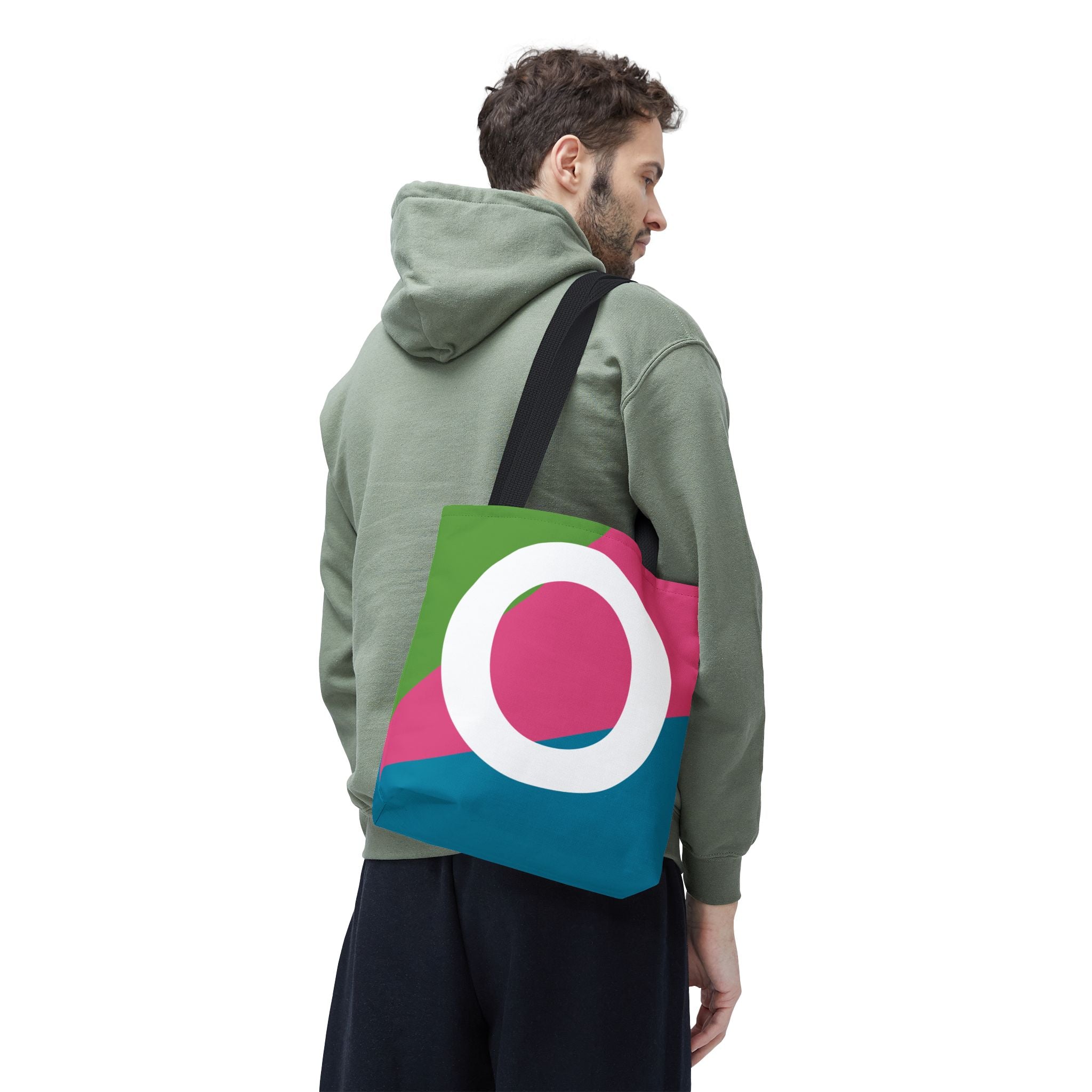 Monogram 'O' Colorblock Tote Bag — Personalized Initial O Shoulder Tote