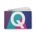 Monogram 'Q' Colorblock Clutch Bag — Bold Geometric Wristlet for Everyday & Gifts