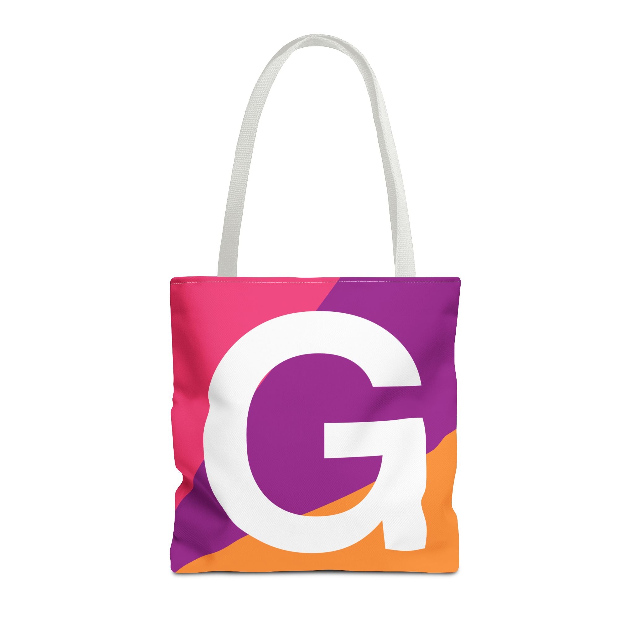 Monogram 'G' Colorblock Tote Bag — Personalized Initial G Shoulder Tote