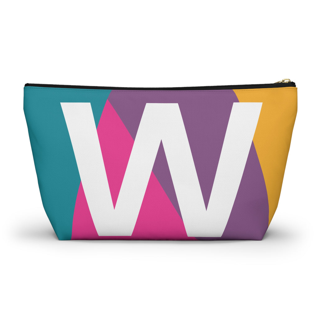 Colorblock Accessory Pouch — Monogram W T-Bottom Cosmetic Bag