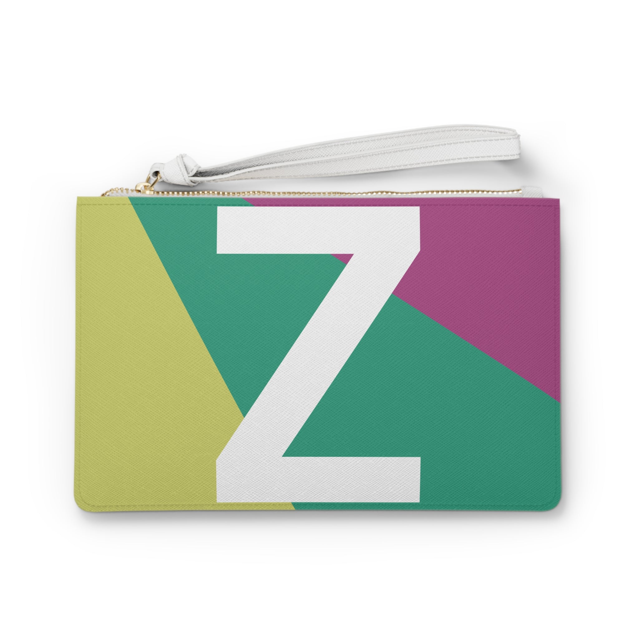 Monogram 'Z' Colorblock Clutch Bag — Bold Geometric Wristlet for Everyday & Gifts