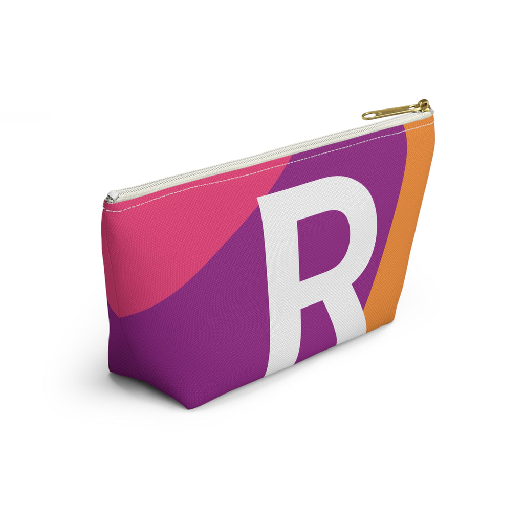Colorblock Accessory Pouch — Monogram R T-Bottom Cosmetic Bag