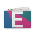 Monogram 'E' Colorblock Clutch Bag — Bold Geometric Wristlet for Everyday & Gifts