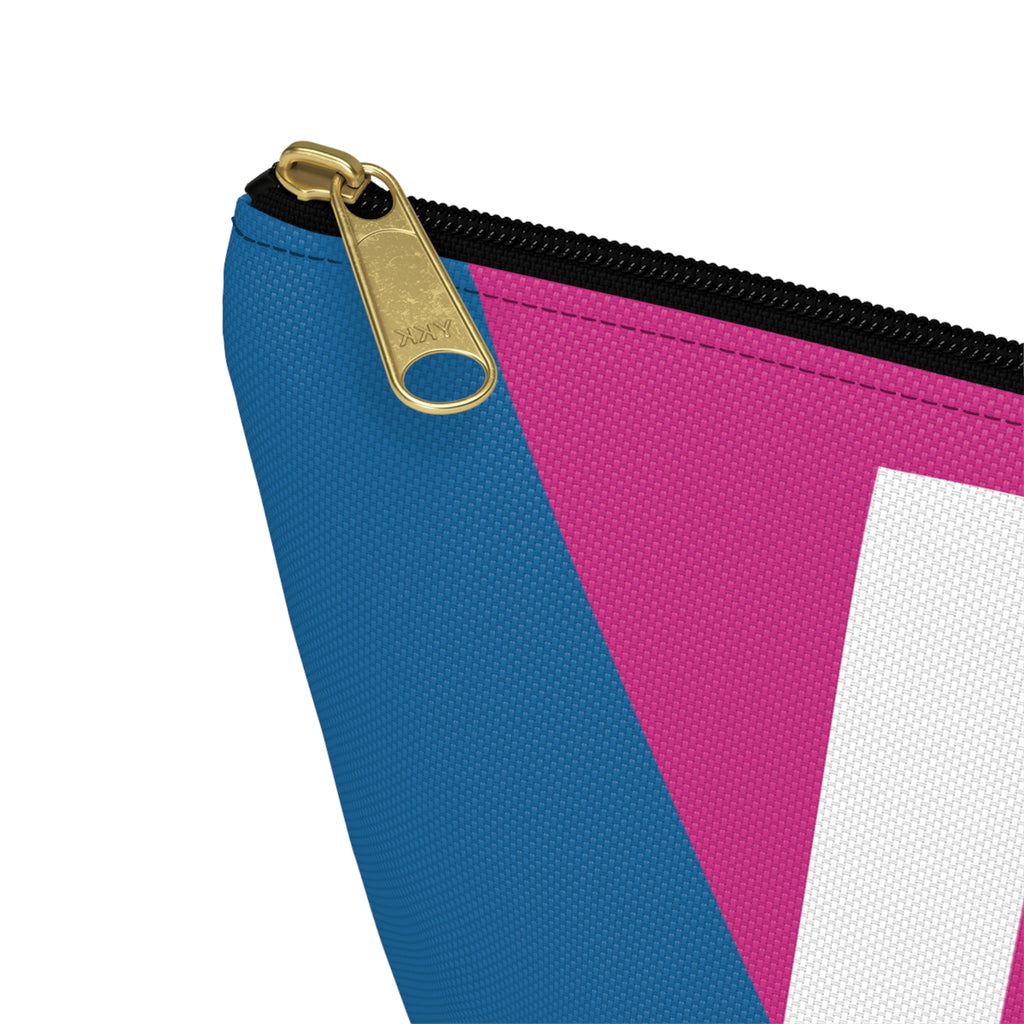 Initials Colorblock Accessory Pouch — Monogram L T-Bottom Cosmetic Bag