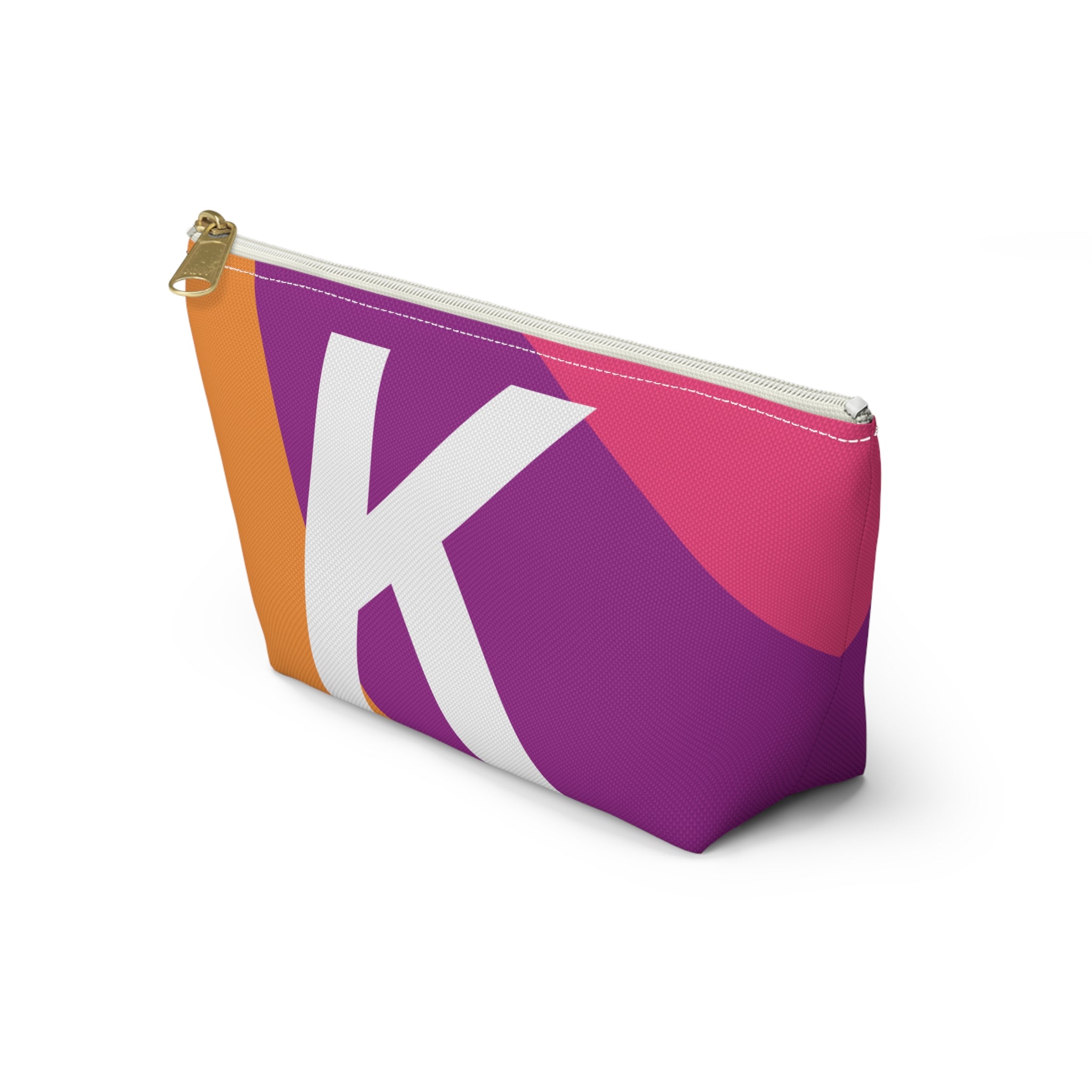 Colorblock Accessory Pouch — Monogram K T-Bottom Cosmetic Bag