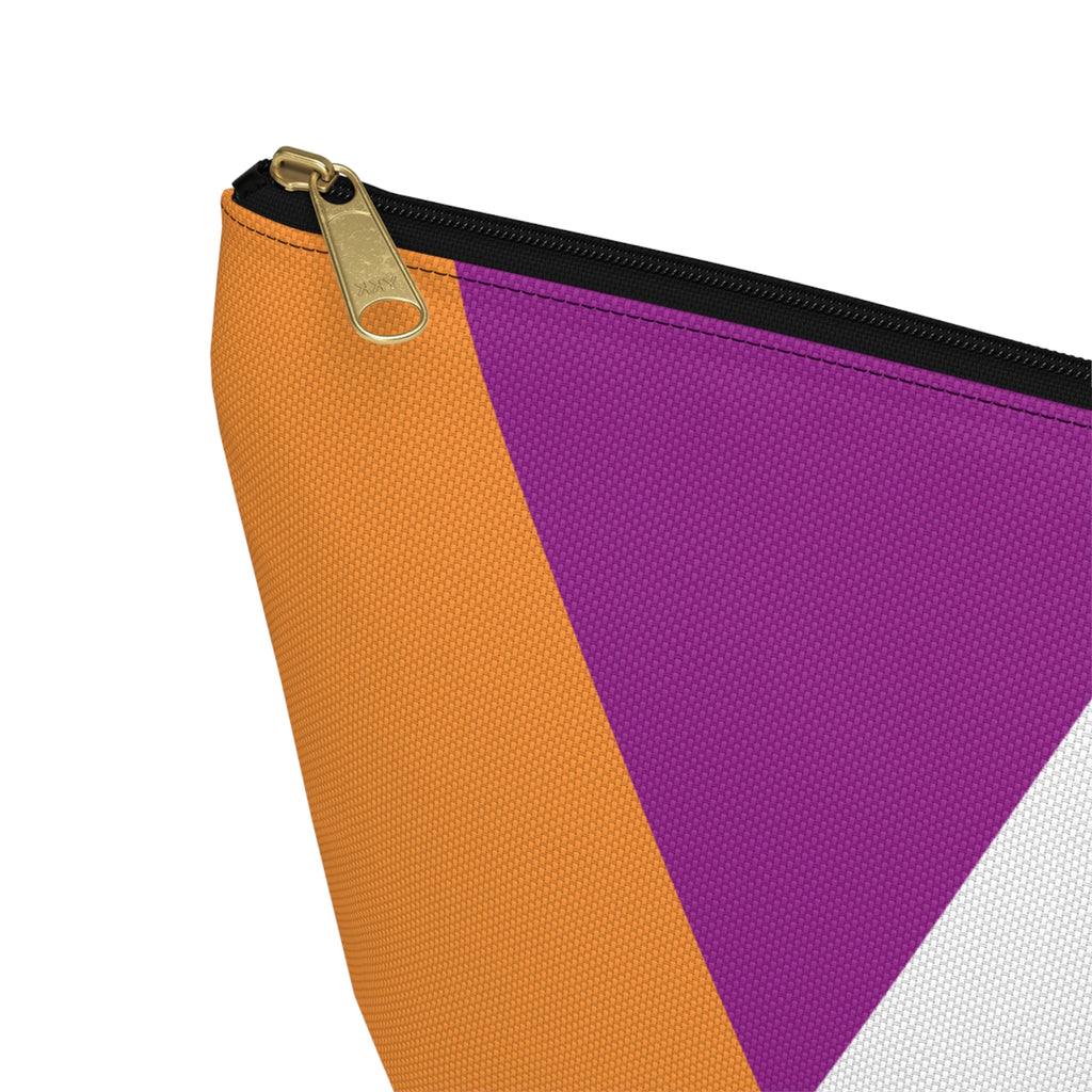 Initials Colorblock Accessory Pouch — Monogram A T-Bottom Cosmetic Bag