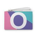 Monogram 'O' Colorblock Clutch Bag — Bold Geometric Wristlet for Everyday & Gifts