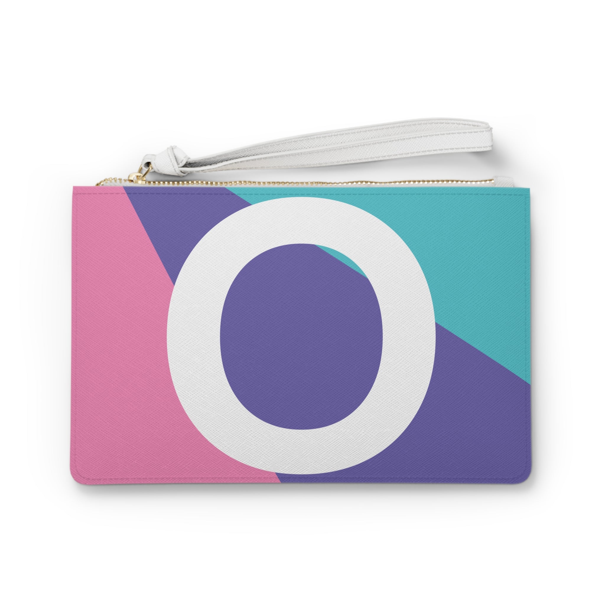 Monogram 'O' Colorblock Clutch Bag — Bold Geometric Wristlet for Everyday & Gifts