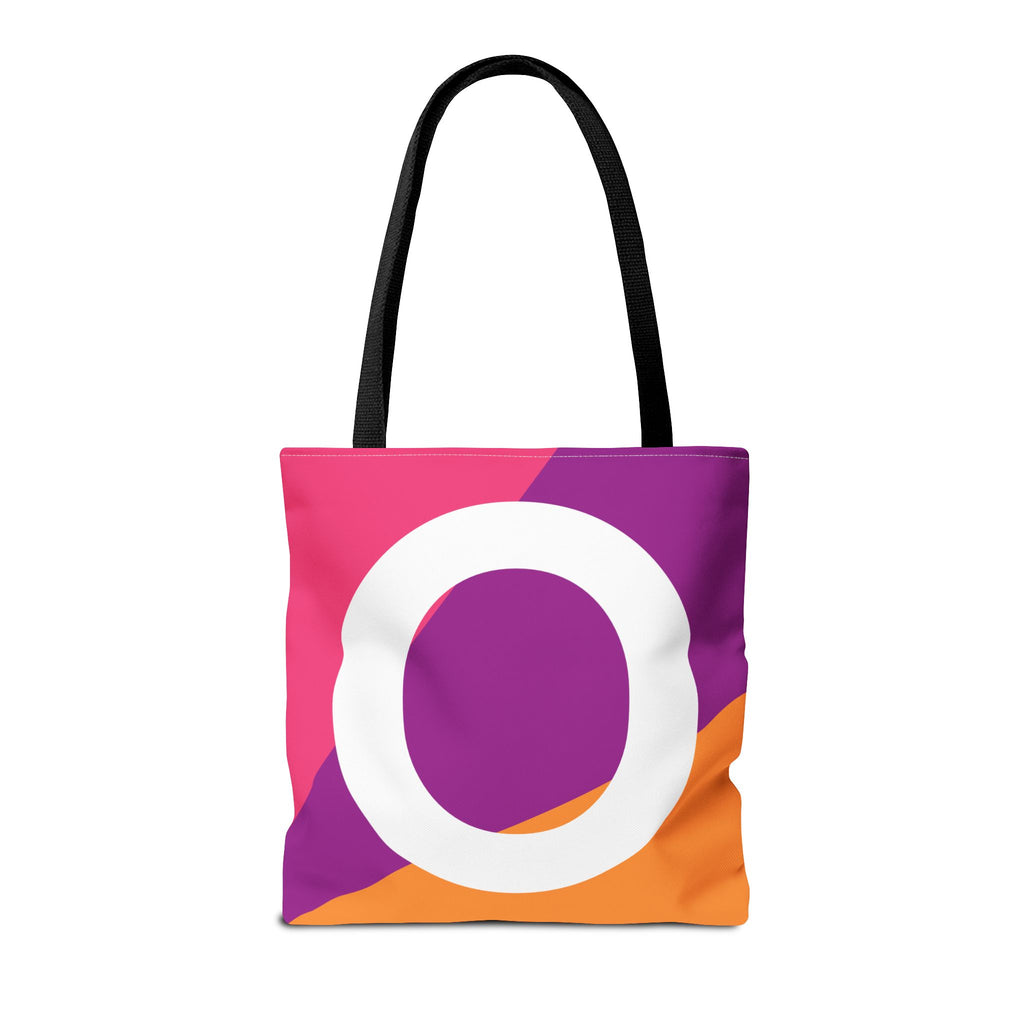 Monogram 'O' Colorblock Tote Bag — Personalized Initial O Shoulder Tote