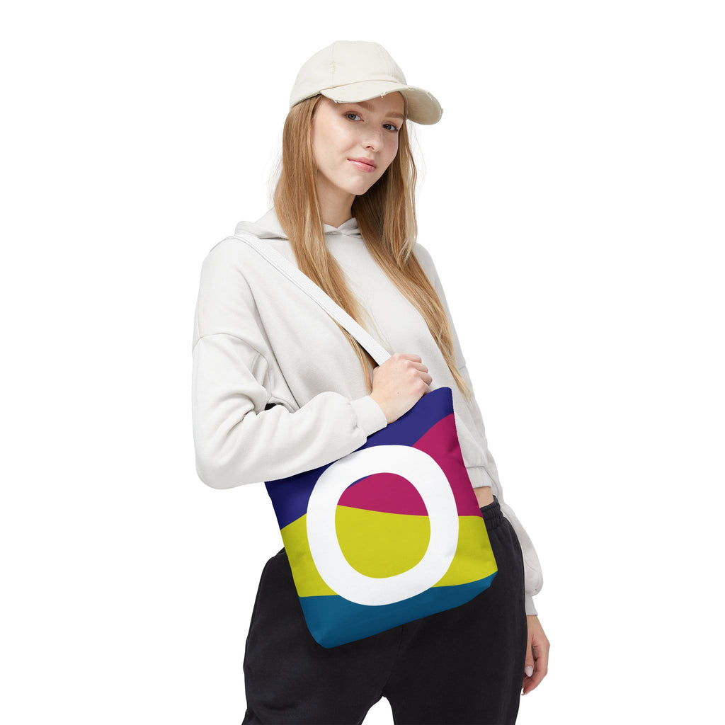 Monogram 'O' Colorblock Tote Bag — Personalized Initial O Shoulder Tote