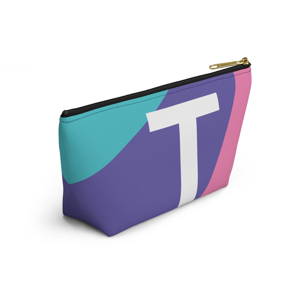 Colorblock Accessory Pouch — Monogram T T-Bottom Cosmetic Bag