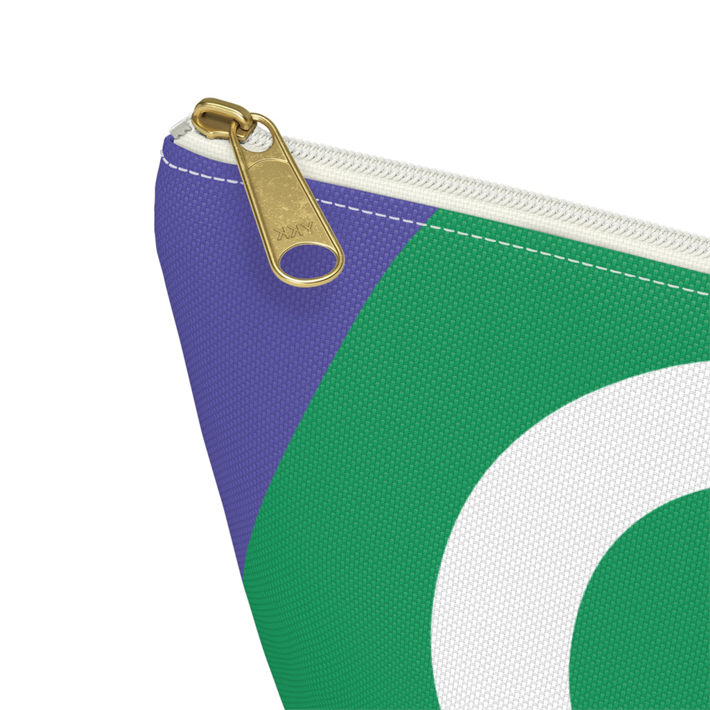 Initials Colorblock Accessory Pouch — Monogram O T-Bottom Cosmetic Bag