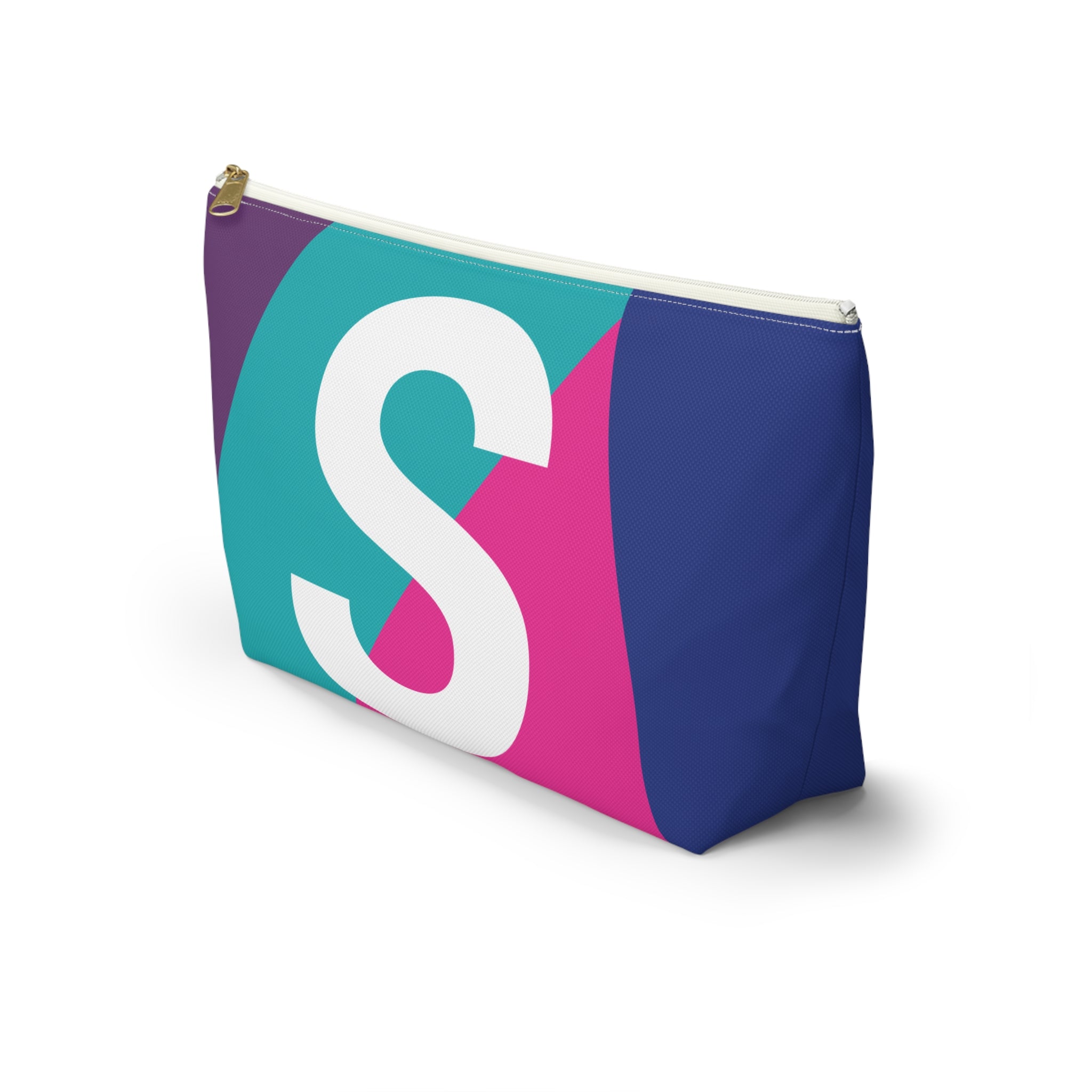 Colorblock Accessory Pouch — Monogram S T-Bottom Cosmetic Bag