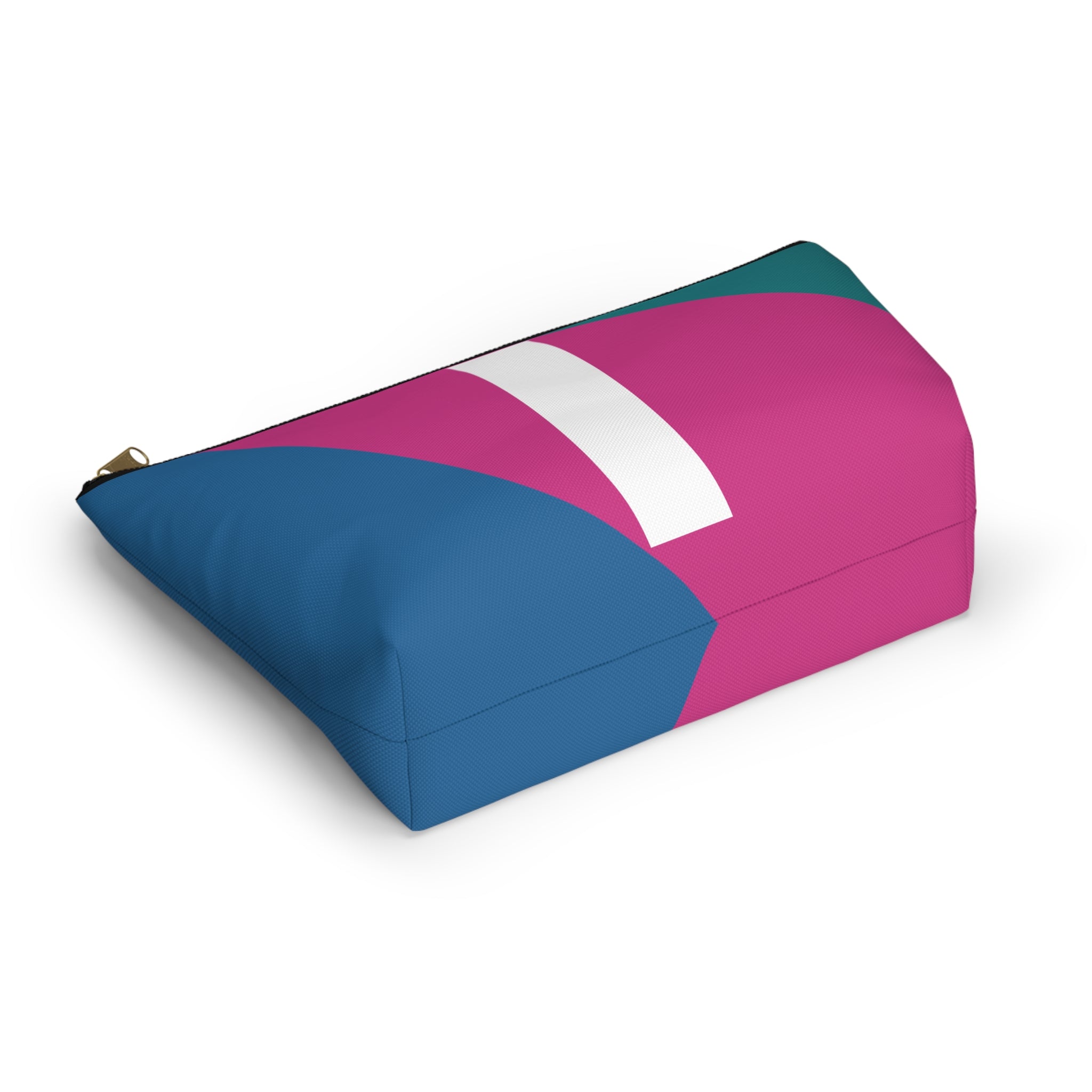 Initials Colorblock Accessory Pouch — Monogram I T-Bottom Cosmetic Bag