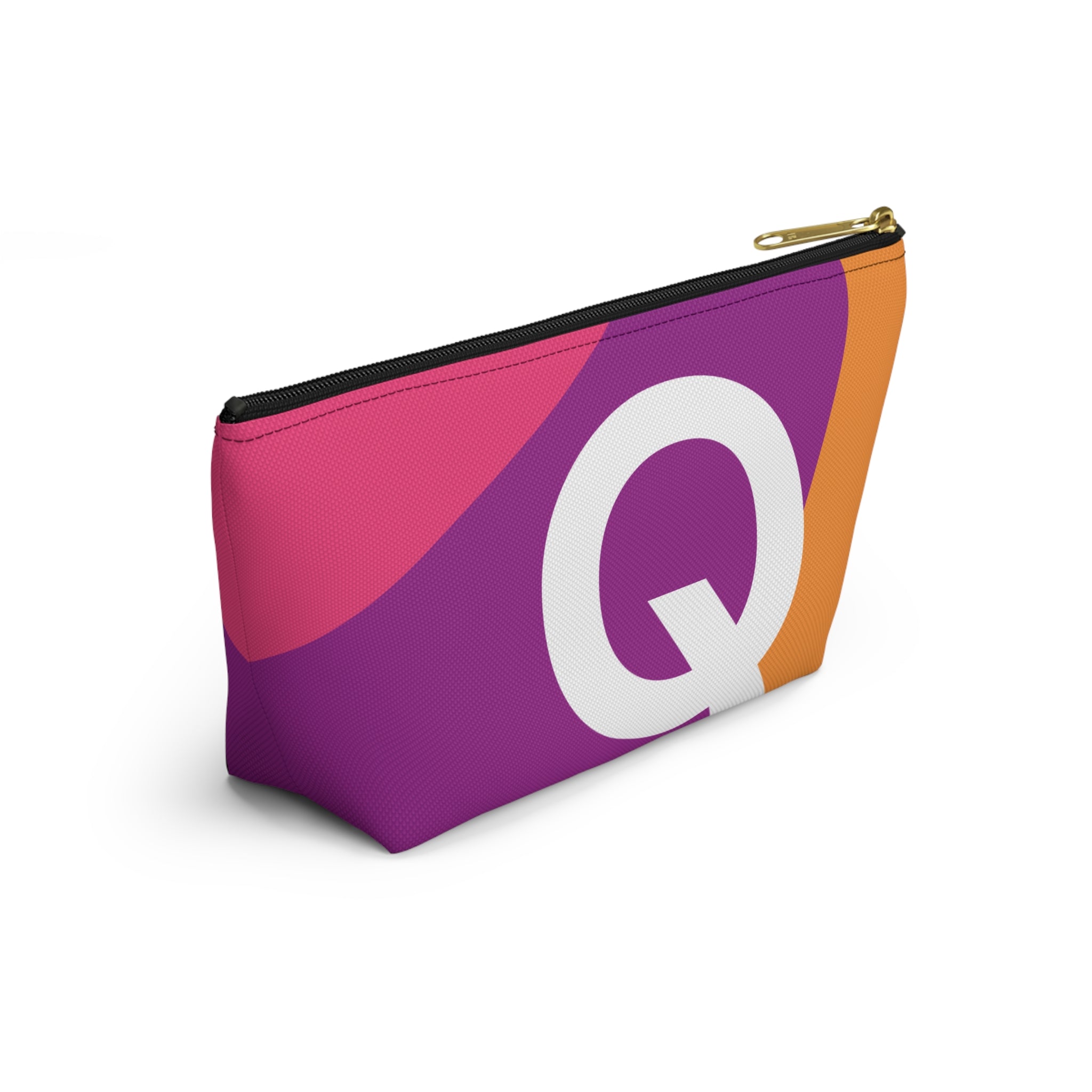 Colorblock Accessory Pouch — Monogram Q T-Bottom Cosmetic Bag