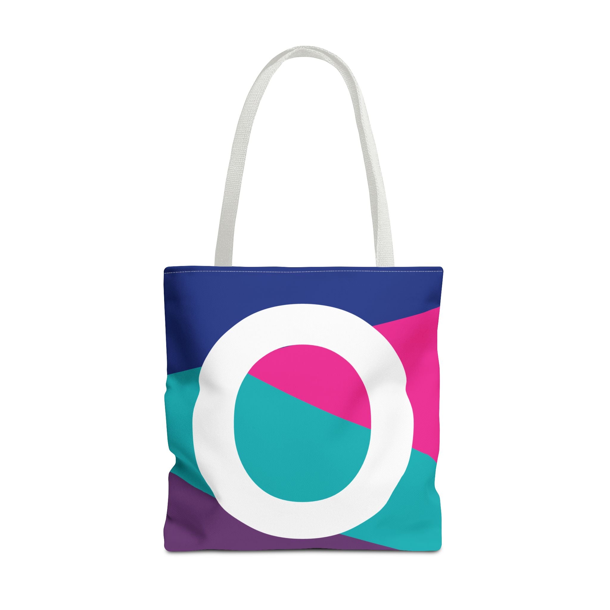 Monogram 'O' Colorblock Tote Bag — Personalized Initial O Shoulder Tote