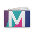 Monogram 'M' Colorblock Clutch Bag — Bold Geometric Wristlet for Everyday & Gifts