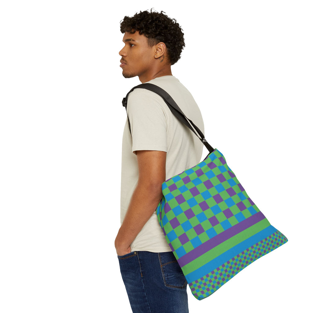 Colorblock Geometric Tote Bag