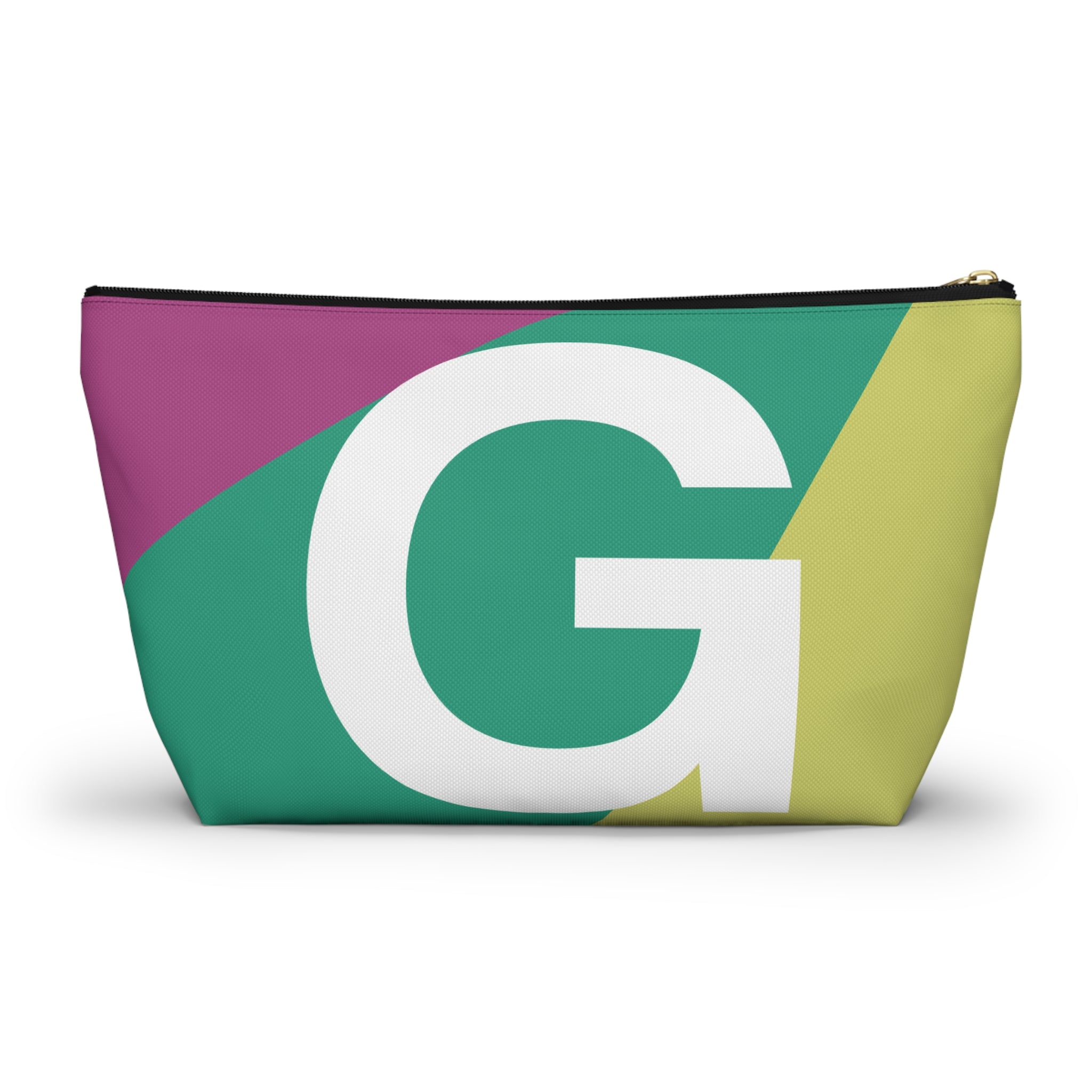 Initials Colorblock Accessory Pouch — Monogram G T-Bottom Cosmetic Bag