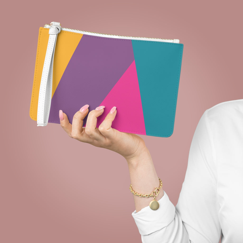 Retro Colorblock Clutch Bag | 80s & 90s Inspired
