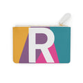 Initial R Mini Clutch — Colorblock Monogram Wristlet Wallet