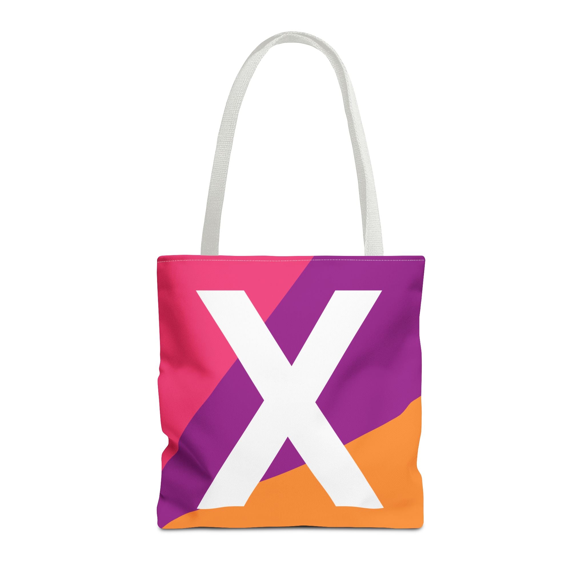 Monogram 'X' Colorblock Tote Bag — Personalized Initial X Shoulder Tote