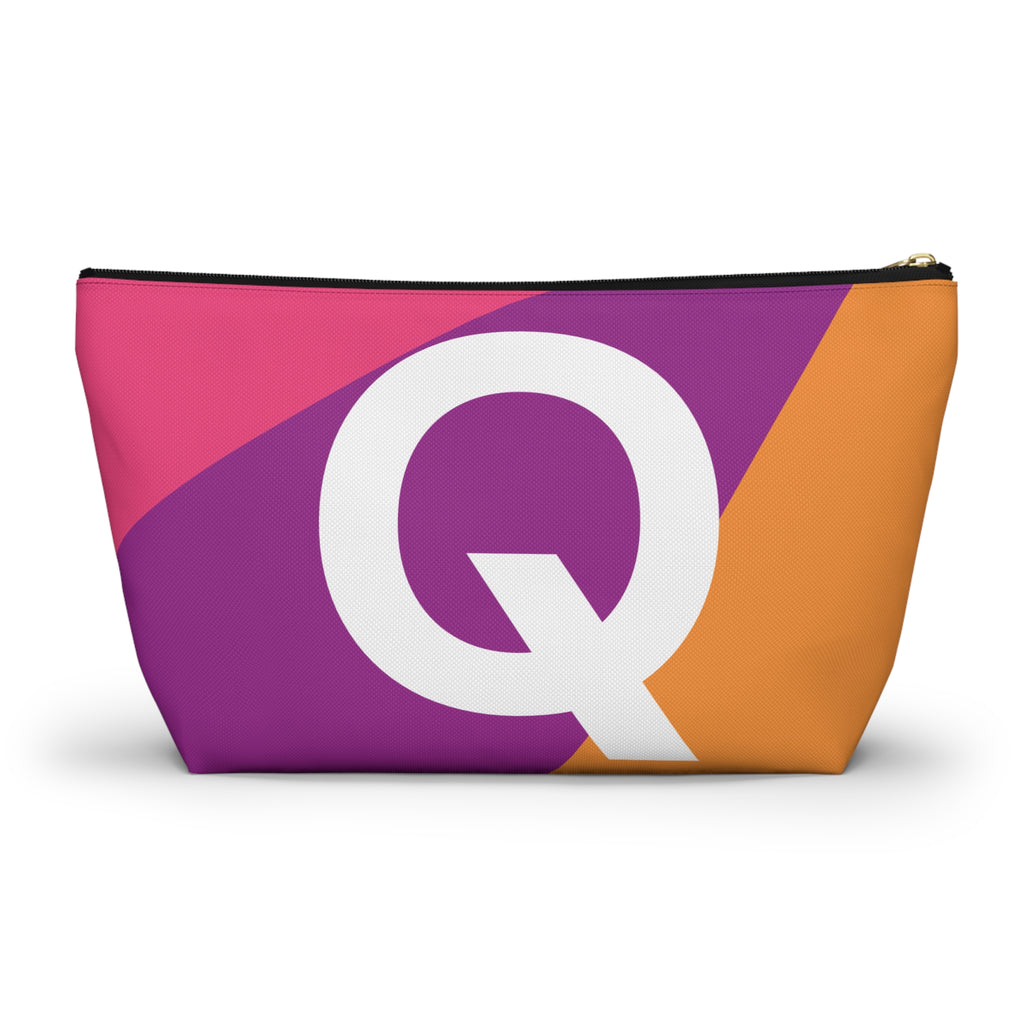 Colorblock Accessory Pouch — Monogram Q T-Bottom Cosmetic Bag