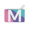 Initial M Mini Clutch — Colorblock Monogram Wristlet Wallet