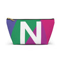 Initials Colorblock Accessory Pouch — Monogram N T-Bottom Cosmetic Bag