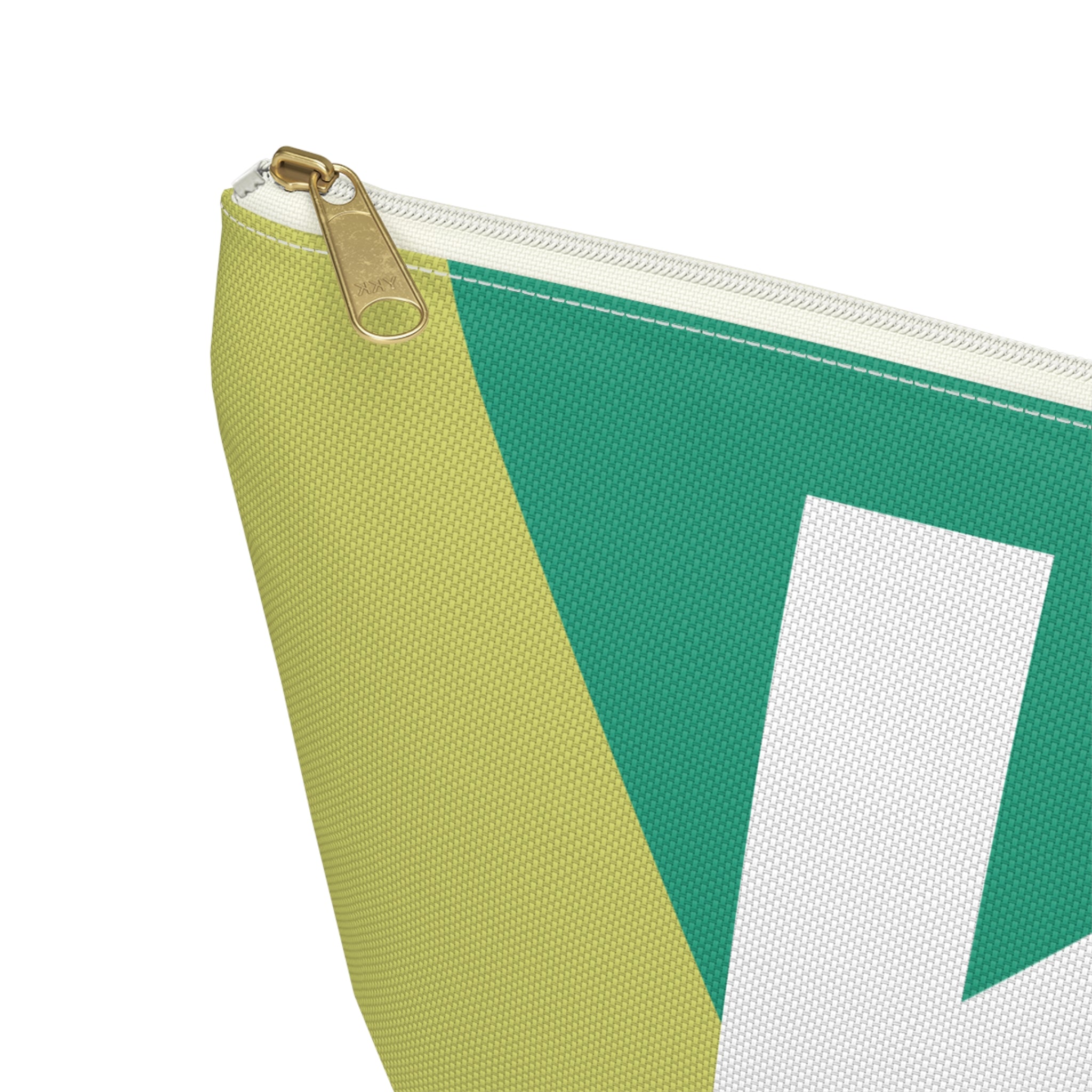 Initials Colorblock Accessory Pouch — Monogram K T-Bottom Cosmetic Bag