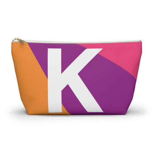 Colorblock Accessory Pouch — Monogram K T-Bottom Cosmetic Bag
