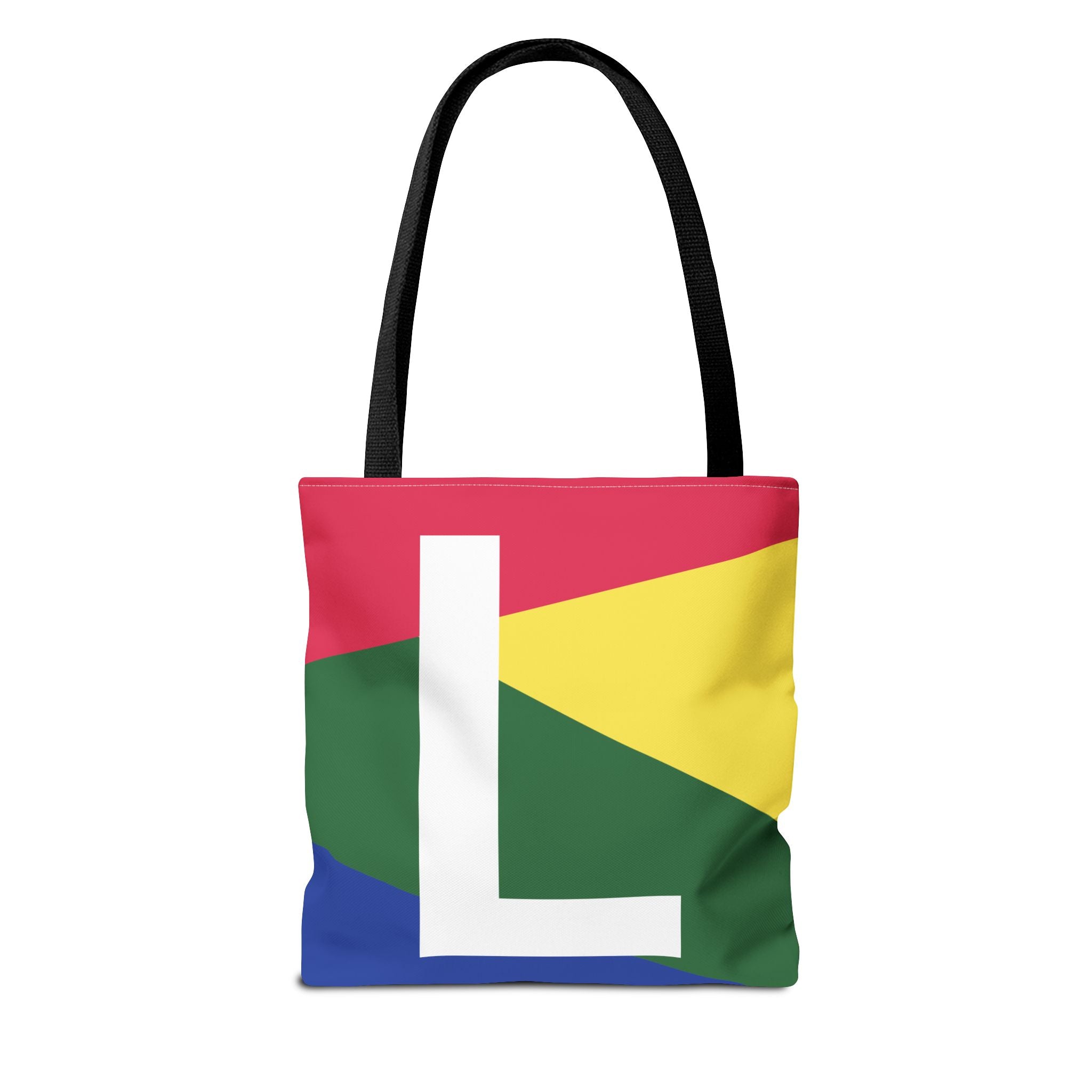 Monogram 'L' Colorblock Tote Bag — Personalized Initial L Shoulder Tote