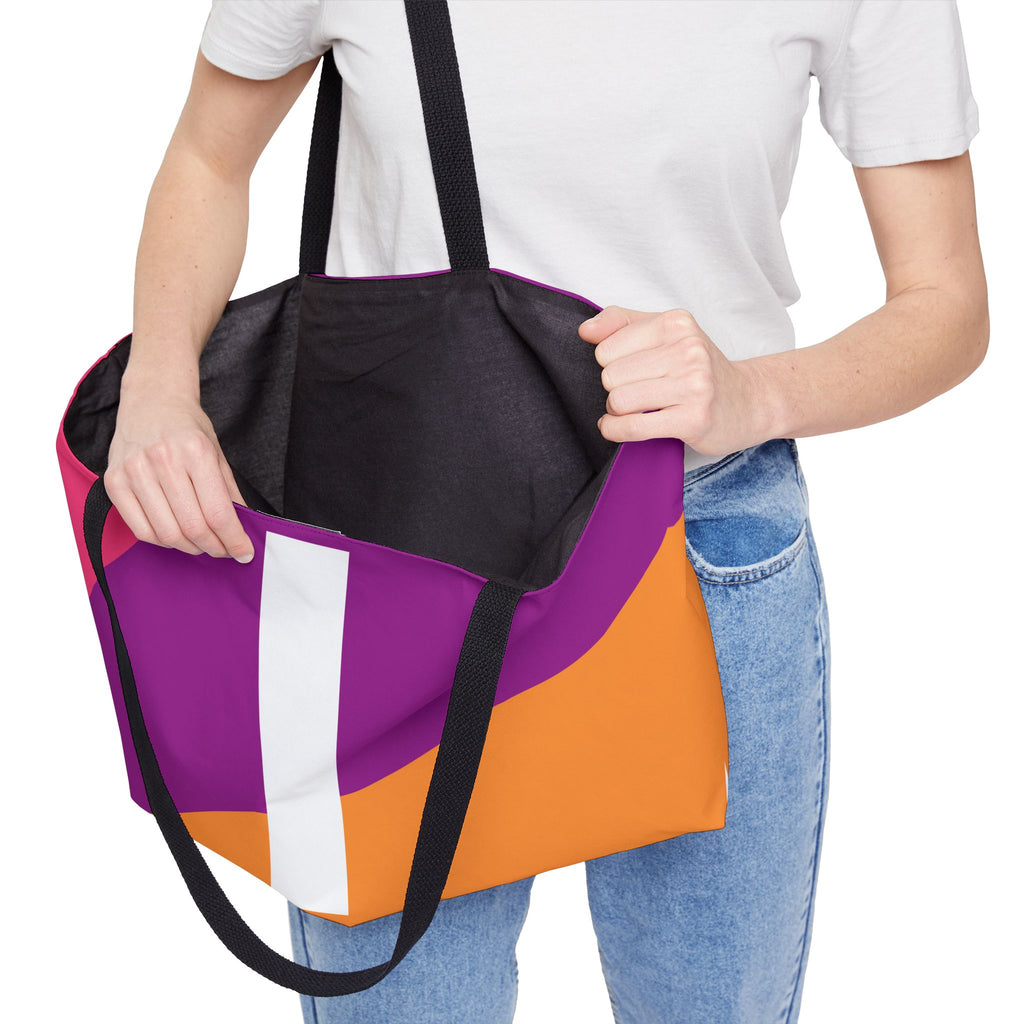 Personalized 'I' Colorblock Tote Bag — Monogram Weekender Tote