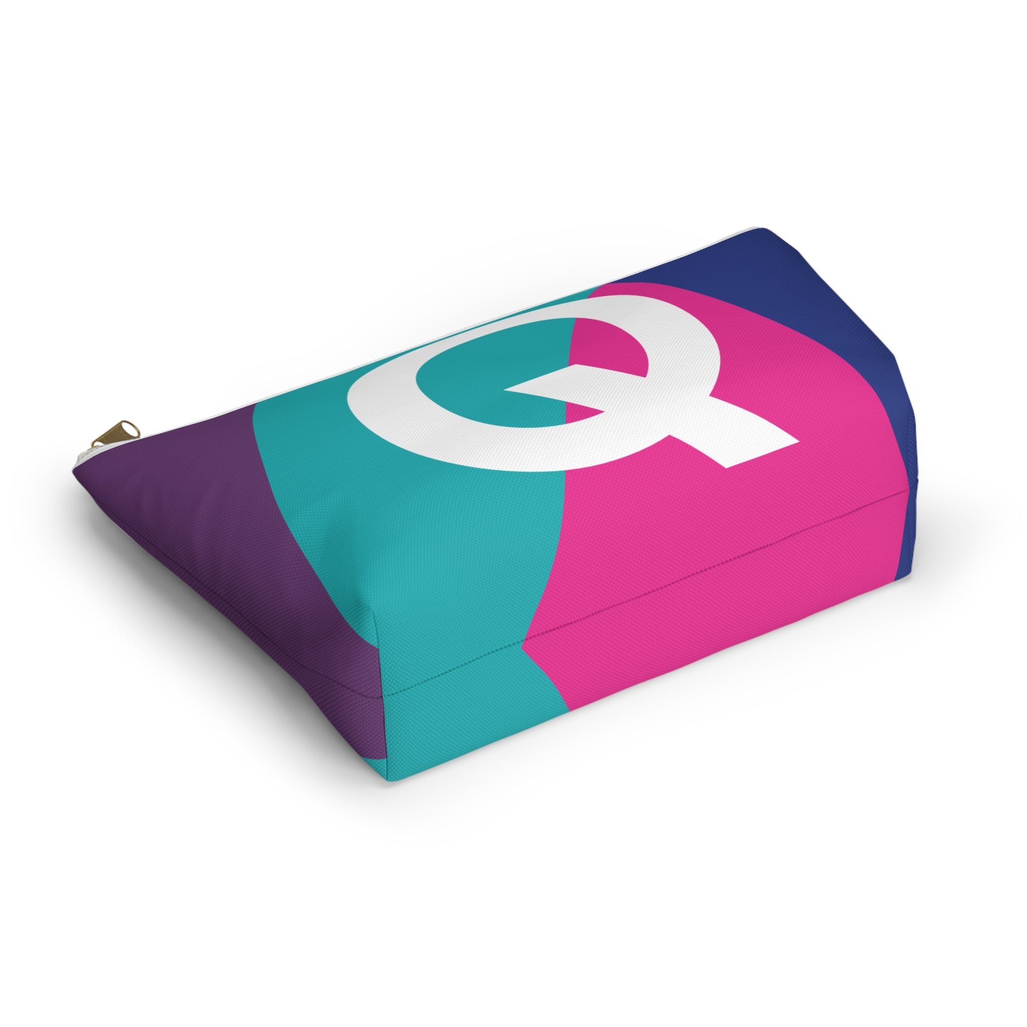 Colorblock Accessory Pouch — Monogram Q T-Bottom Cosmetic Bag