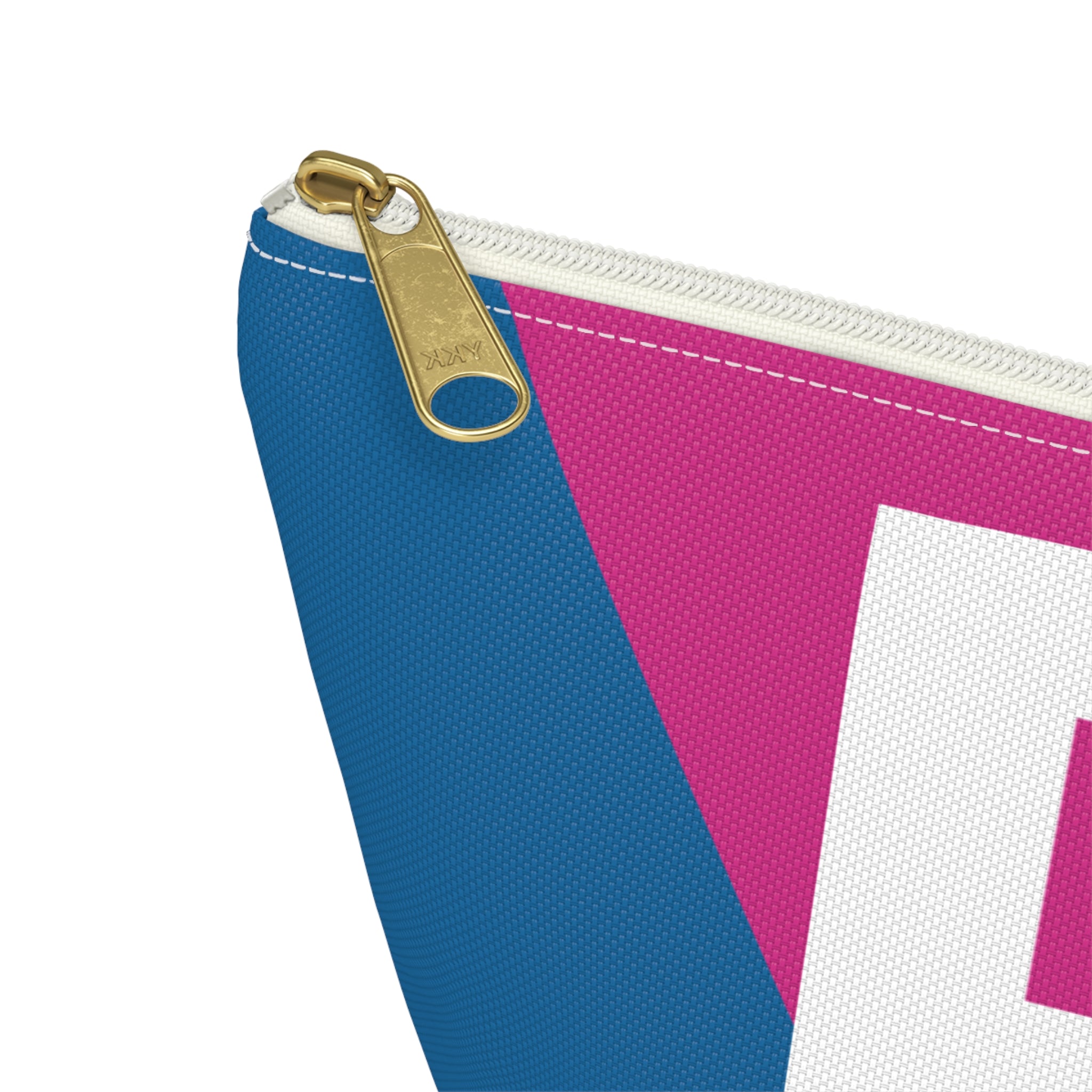 Initials Colorblock Accessory Pouch — Monogram P T-Bottom Cosmetic Bag