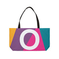 Personalized 'O' Colorblock Tote Bag — Monogram Weekender Tote