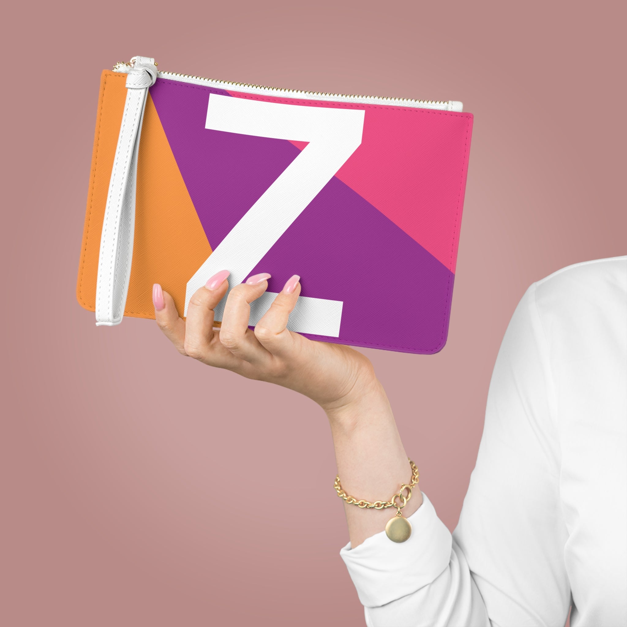 Monogram 'Z' Colorblock Clutch Bag — Bold Geometric Wristlet for Everyday & Gifts