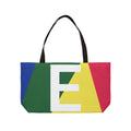 Personalized 'E' Colorblock Tote Bag — Monogram Weekender Tote