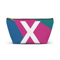 Initials Colorblock Accessory Pouch — Monogram X T-Bottom Cosmetic Bag