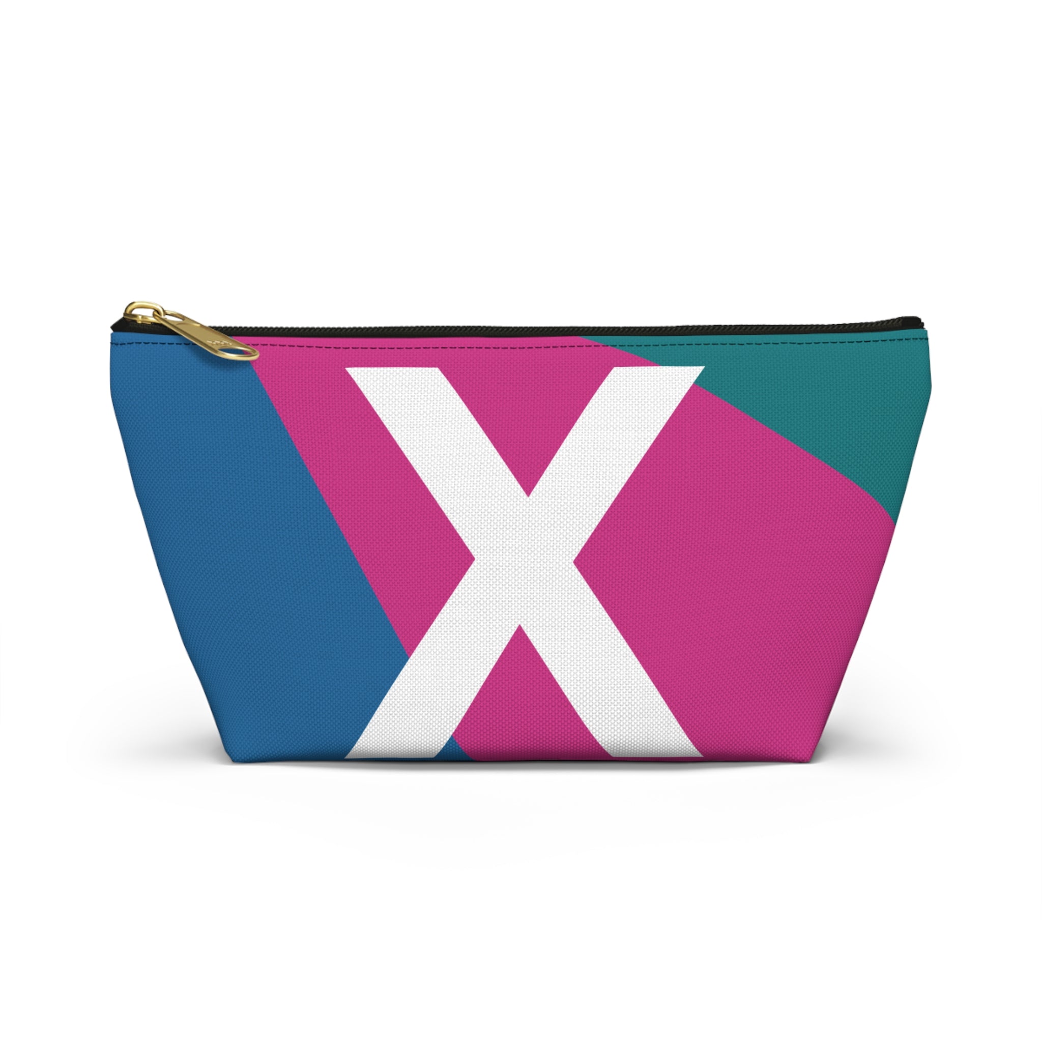 Initials Colorblock Accessory Pouch — Monogram X T-Bottom Cosmetic Bag