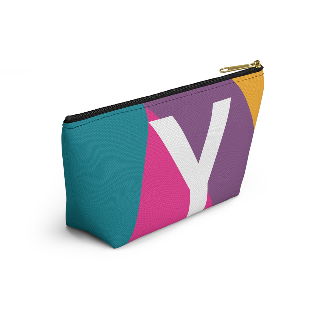 Colorblock Accessory Pouch — Monogram Y T-Bottom Cosmetic Bag