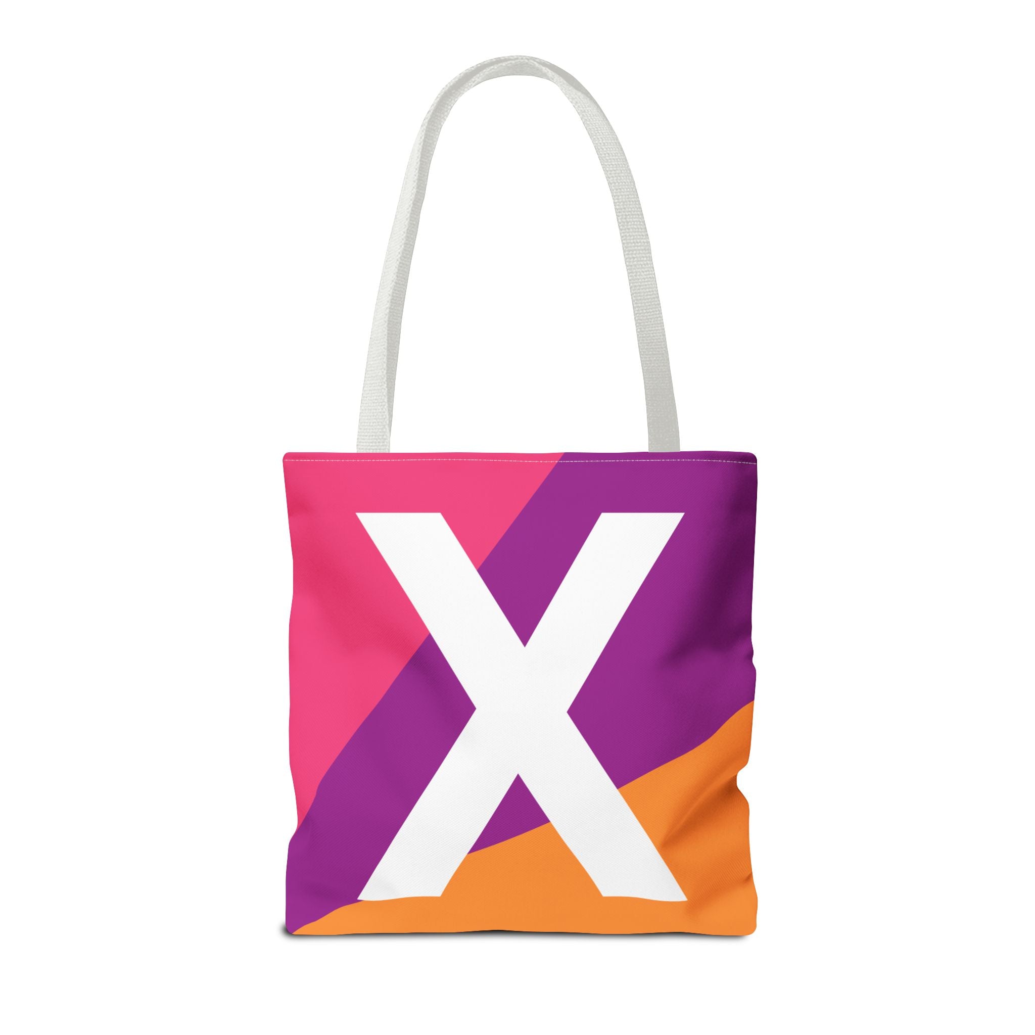 Monogram 'X' Colorblock Tote Bag — Personalized Initial X Shoulder Tote