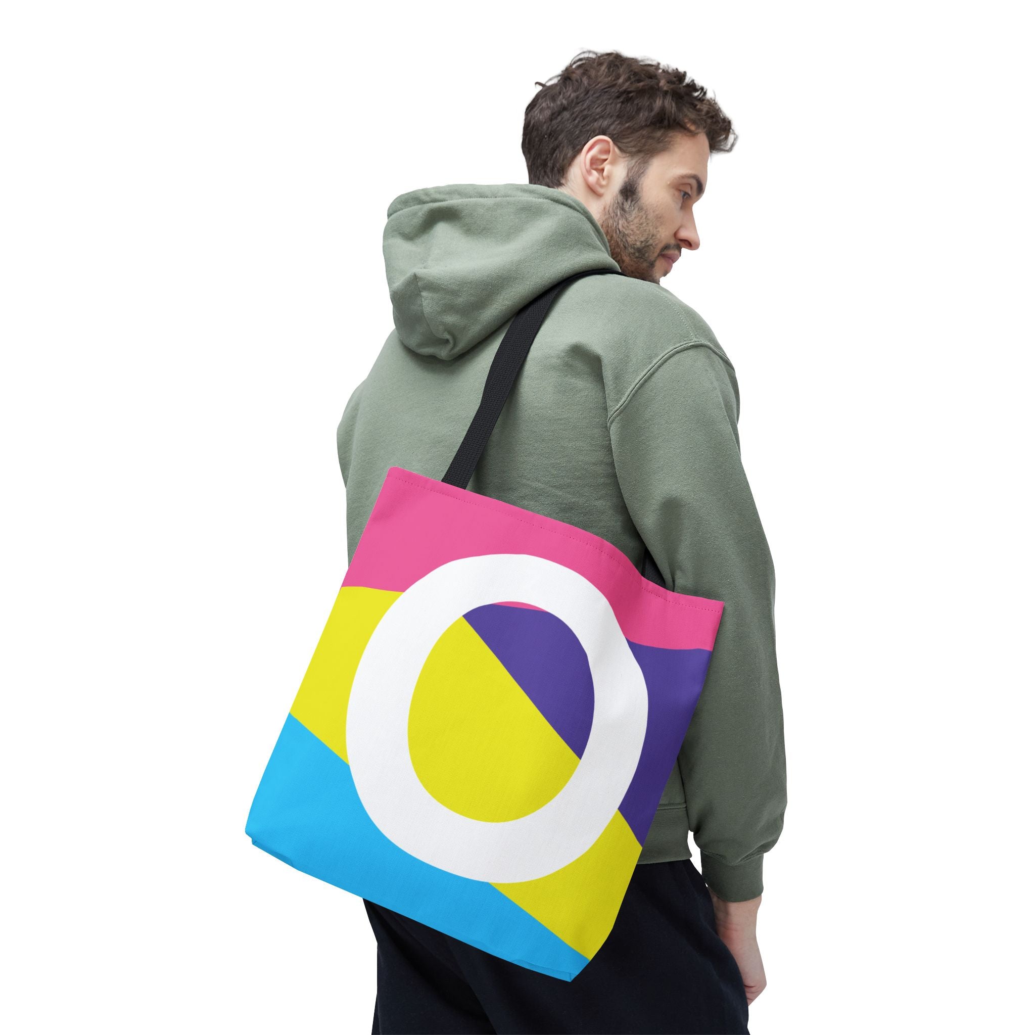 Monogram 'O' Colorblock Tote Bag — Personalized Initial O Shoulder Tote