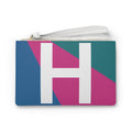 Monogram 'H' Colorblock Clutch Bag — Bold Geometric Wristlet for Everyday & Gifts
