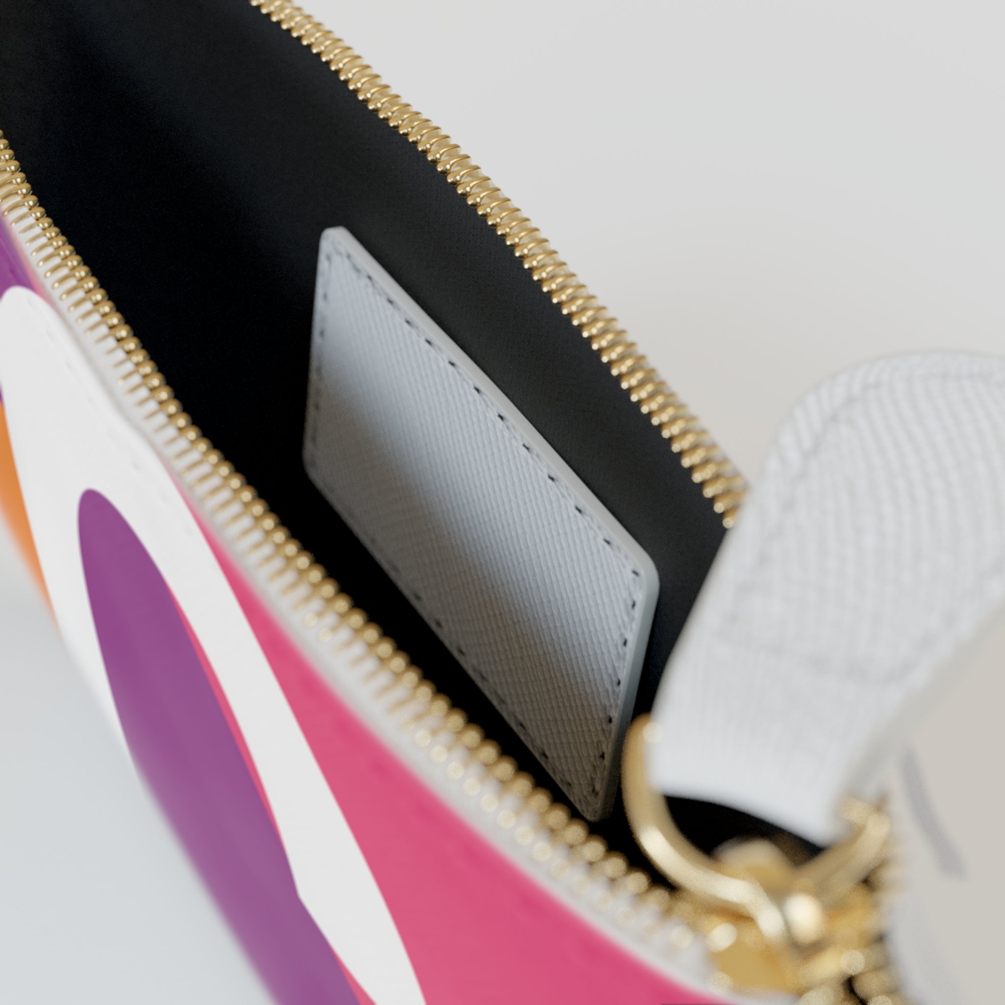 Initial C Mini Clutch — Colorblock Monogram Wristlet Wallet