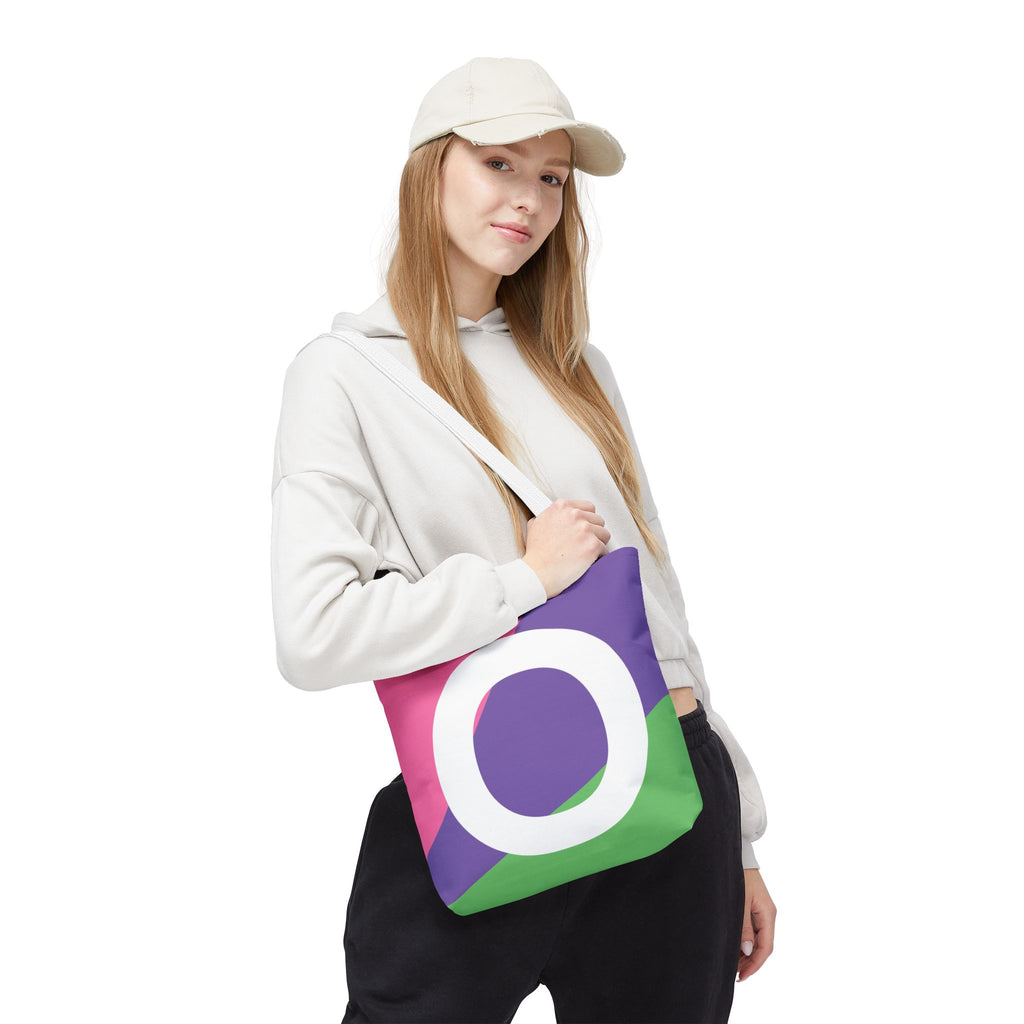 Monogram 'O' Colorblock Tote Bag — Personalized Initial O Shoulder Tote