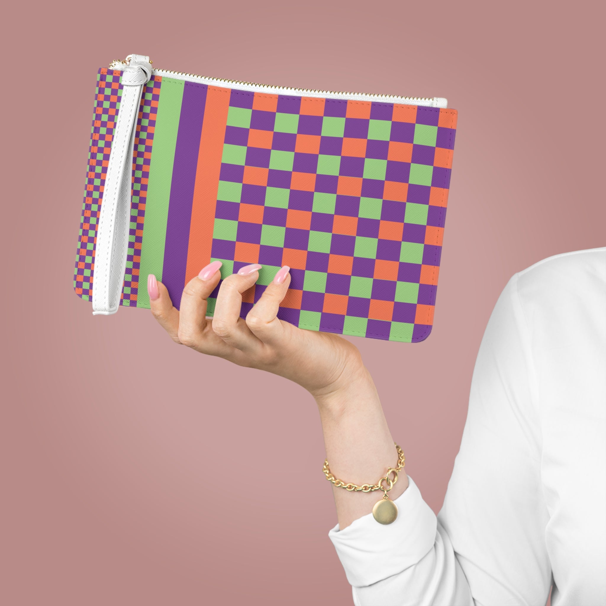Colorblock Clutch Bag