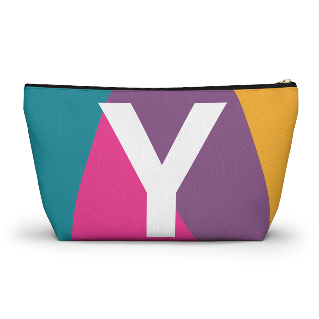 Colorblock Accessory Pouch — Monogram Y T-Bottom Cosmetic Bag